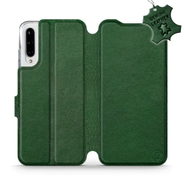 Etui ze skóry naturalnej do Xiaomi Mi A3 - wzór Green Leather