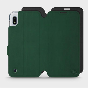 Etui Soft Touch do Samsung Galaxy A10 - wzór Miejska zieleń z czernią