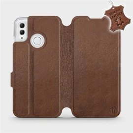 Etui ze skóry naturalnej do Huawei Honor 10 Lite - wzór Brown Leather