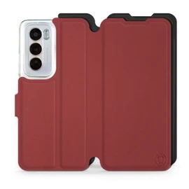 Etui Soft Touch do OPPO Reno 12 Pro 5G - wzór Zachodząca czerwień z czernią