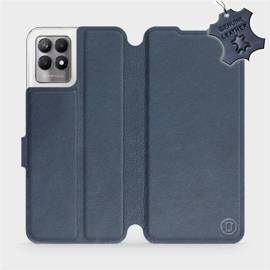 Etui ze skóry naturalnej do Realme 8i - wzór Blue Leather