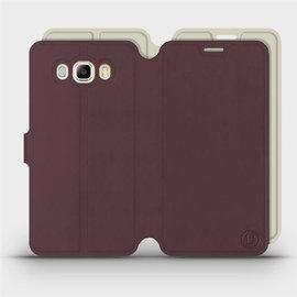 Etui Soft Touch do Samsung Galaxy J7 2016 - wzór Matowy burgund z platyną