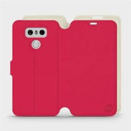 Etui Soft Touch do LG G6 - wzór Żywa czerwień z platyną