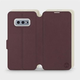 Etui Soft Touch do Samsung Galaxy S10e - wzór Matowy burgund z platyną