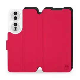 Etui Soft Touch do Huawei Honor 90 - wzór Żywa czerwień z czernią