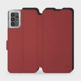 Etui Soft Touch do Samsung Galaxy A32 4g - wzór Zachodząca czerwień z czernią