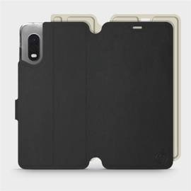 Etui Soft Touch do Samsung Galaxy Xcover PRO - wzór Satynowa czerń z platyną