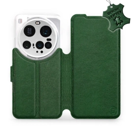Etui ze skóry naturalnej do Xiaomi 15 Ultra - wzór Green Leather