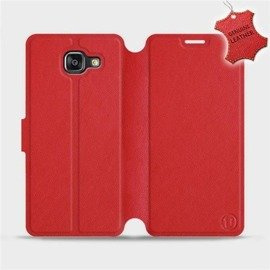 Etui ze skóry naturalnej do Samsung Galaxy A5 2016 - wzór Red Leather