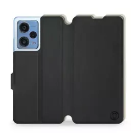 Etui Soft Touch do Xiaomi Redmi Note 12 Pro 5G - wzór Satynowa czerń z platyną