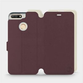 Etui Soft Touch do Huawei Y6 Prime 2018 - wzór Matowy burgund z platyną