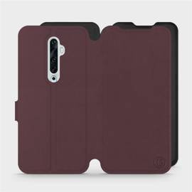Etui Soft Touch do OPPO Reno 2Z - wzór Matowy burgund z czernią