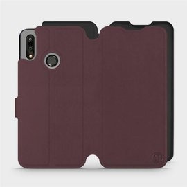 Etui Soft Touch do Huawei P Smart 2019 - wzór Matowy burgund z czernią