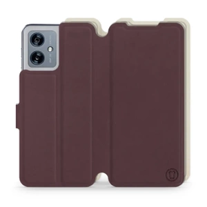 Etui Soft Touch do Motorola Moto G54 5G - wzór Matowy burgund z platyną