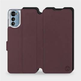 Etui Soft Touch do Motorola Moto E32s - wzór Matowy burgund z czernią