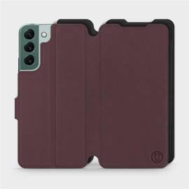 Etui Soft Touch do Samsung Galaxy S22 Plus - wzór Matowy burgund z czernią