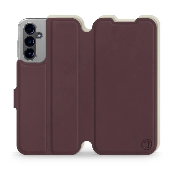 Etui Soft Touch do Samsung Galaxy A14 4G - wzór Matowy burgund z platyną