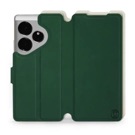 Etui Soft Touch do Realme GT 6 - wzór Miejska zieleń z platyną