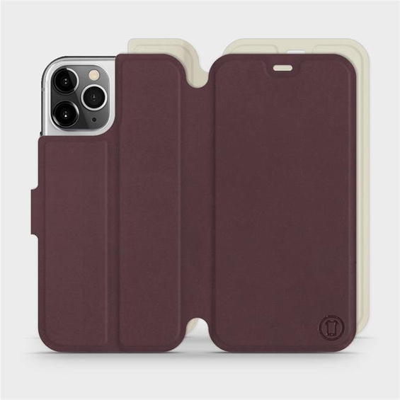 Etui Soft Touch do Apple iPhone 12 Pro - wzór Matowy burgund z platyną