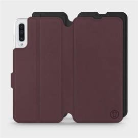 Etui Soft Touch do Samsung Galaxy A70 - wzór Matowy burgund z czernią