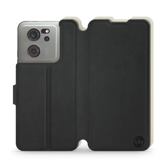 Etui Soft Touch do Xiaomi 13T Pro - wzór Satynowa czerń z platyną