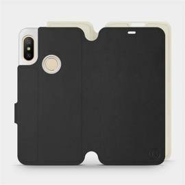 Etui Soft Touch do Xiaomi Mi A2 Lite - wzór Satynowa czerń z platyną