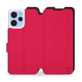 Etui Soft Touch do Xiaomi Redmi 12 - wzór Żywa czerwień z czernią