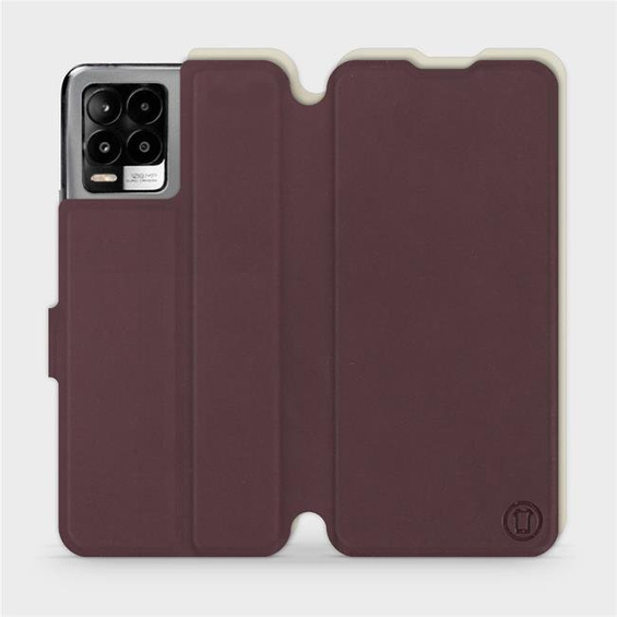 Etui Soft Touch do Realme 8 Pro - wzór Matowy burgund z platyną