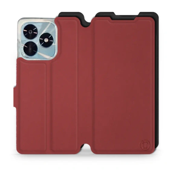 Etui Soft Touch do Huawei Honor X5c Plus - wzór Zachodząca czerwień z czernią