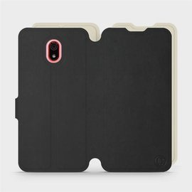 Etui Soft Touch do Xiaomi Redmi 8a - wzór Satynowa czerń z platyną