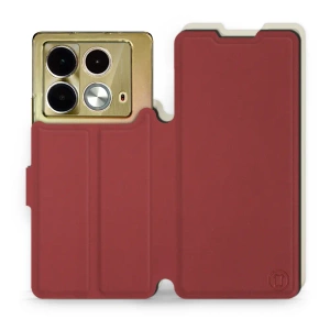 Etui Soft Touch do Infinix Note 40 - wzór Zachodząca czerwień z platyną