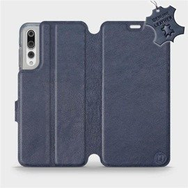 Etui ze skóry naturalnej do Huawei P20 Pro - wzór Blue Leather