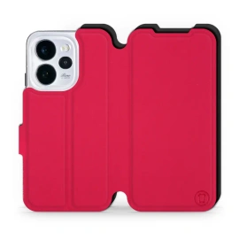 Etui Soft Touch do OPPO Reno 15 pro - wzór Żywa czerwień z czernią