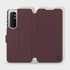 Etui Soft Touch do Xiaomi Mi Note 10 Lite - wzór Matowy burgund z platyną