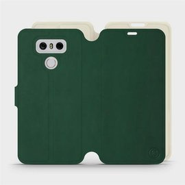 Etui Soft Touch do LG G6 - wzór Miejska zieleń z platyną