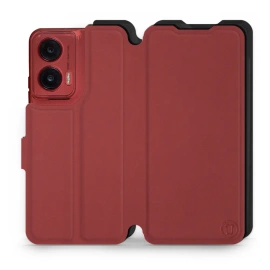 Etui Soft Touch do Motorola Moto G35 5G - wzór Zachodząca czerwień z czernią