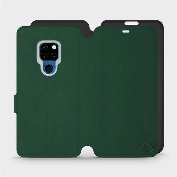 Etui Soft Touch do Huawei Mate 20 - wzór Miejska zieleń z czernią