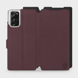 Etui Soft Touch do Samsung Galaxy Note 20 - wzór Matowy burgund z czernią