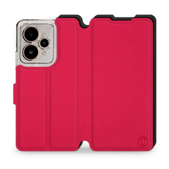 Etui Soft Touch do Realme 15 5G - wzór Żywa czerwień z czernią