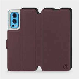 Etui Soft Touch do OnePlus Nord 2 5G - wzór Matowy burgund z czernią