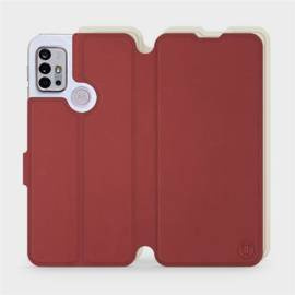 Etui Soft Touch do Motorola Moto G10 - wzór Zachodząca czerwień z platyną