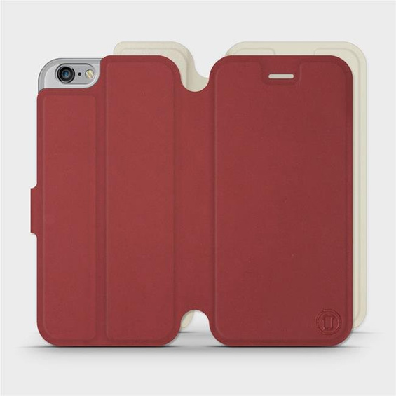 Etui Soft Touch do Apple iPhone 6s - wzór Zachodząca czerwień z platyną
