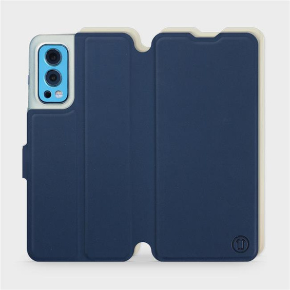 Etui Soft Touch do OnePlus Nord 2 5G - wzór Głęboki granat z platyną
