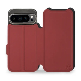 Etui Soft Touch do Google Pixel 9 Pro - wzór Zachodząca czerwień z czernią