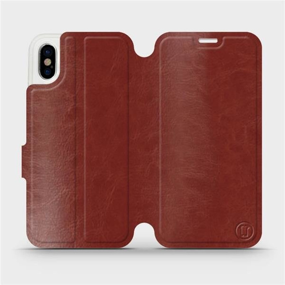 Etui do Apple iPhone X - wzór Brown&Gray