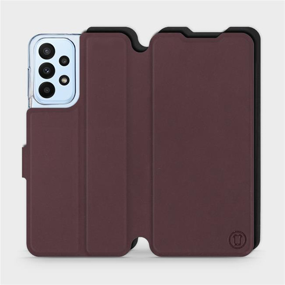 Etui Soft Touch do Samsung Galaxy A23 - wzór Matowy burgund z czernią
