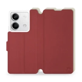 Etui Soft Touch do Xiaomi Redmi Note 13 5G - wzór Zachodząca czerwień z platyną