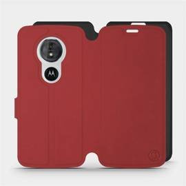Etui Soft Touch do Motorola Moto E5 - wzór Zachodząca czerwień z czernią