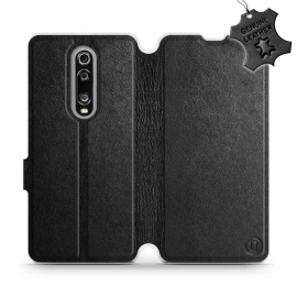 Etui ze skóry naturalnej do Xiaomi Mi 9T - wzór Black Leather