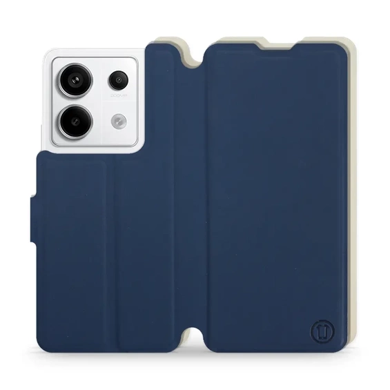 Etui Soft Touch do Xiaomi Redmi Note 13 PRO - wzór Głęboki granat z platyną